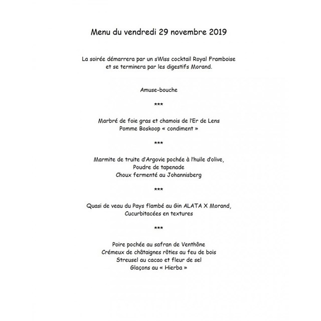 Repas Vendredi 29 Novembre 2019 A 19H002